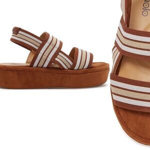 Golo elastic stripe platform sandal size 7,5